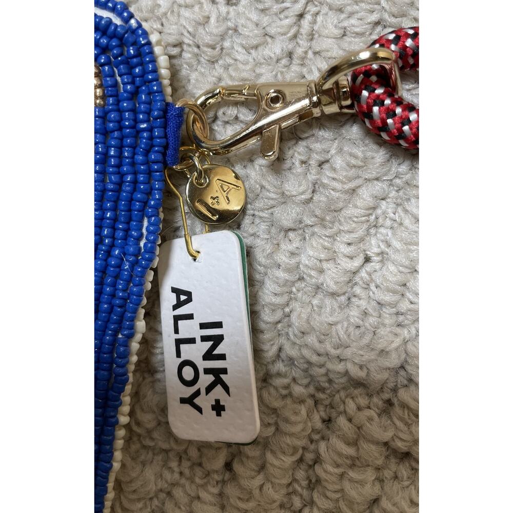 Ink Alloy Leila Beaded Clutch w/ Strap Crossbody NWT Sardines in Tin Sead Beads - Picture 7 of 10